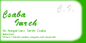 csaba imreh business card